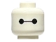 Part No: 3626pb3362  Name: Minifigure, Head Alien with Black Eyes and Connecting Line Pattern (Baymax)