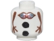 Part No: 3626pb3962  Name: Minifigure, Head without Face with Snowman Reddish Brown Stick Arms, Black Coal Buttons and Metallic Light Blue, Metallic Pink and Red Bow Tie Pattern (Frozen Olaf Body)