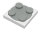 Part No: 3680c01  Name: Turntable 2 x 2 Plate with Light Gray Top (3680 / 3679)