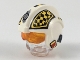 Part No: 37630pb03  Name: Minifigure, Headgear Helmet SW Rebel Pilot with Molded Trans-Orange Visor and Printed Black and Yellow Checkered Pattern (Biggs Darklighter)