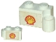 Part No: 3831pb01  Name: Hinge Brick 1 x 4 Swivel Base with Shell Logo Pattern on Both Sides (Stickers) - Sets 377-1 / 601-1