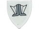 Part No: 3846pb038  Name: Minifigure, Shield Triangular  with Justice League Logo Pattern (Sticker) - Set 76028