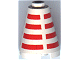 Lot ID: 374972287  Part No: 3942p1  Name: Cone 2 x 2 x 2 with Horizontal Red Stripes Pattern