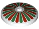 Part No: 3960p01  Name: Dish 4 x 4 Inverted (Radar) with Solid Stud with Red and Green Stripes / Petals Pattern