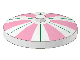 Lot ID: 353510255  Part No: 3960pb001  Name: Dish 4 x 4 Inverted (Radar) with Solid Stud with Thick Pink and Thin Light Green Stripes Pattern
