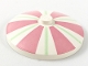 Part No: 3960pb001  Name: Dish 4 x 4 Inverted (Radar) with Solid Stud with Thick Pink and Thin Light Green Stripes Pattern