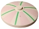 Part No: 3960pb063  Name: Dish 4 x 4 Inverted (Radar) with Solid Stud with Thick Pink and Thin Green Stripes Pattern