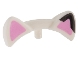 Lot ID: 406900468  Part No: 4039pb01  Name: Friends Accessories Cat Ears with Bright Pink Auricles and Black Tip on Left Ear Pattern