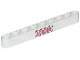 Part No: 40490pb027  Name: Technic, Liftarm Thick 1 x 9 with Black and White Danger Stripes and Red Sign with 'NO STEP' Pattern (Sticker) - Set 42025