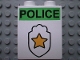 Part No: 4066pb156  Name: Duplo, Brick 1 x 2 x 2 with Star Badge and 'POLICE' on Top Pattern