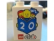 Part No: 4066pb302  Name: Duplo, Brick 1 x 2 x 2 with Lego Club 20th Birthday Pattern