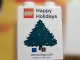 Part No: 4066pb355  Name: Duplo, Brick 1 x 2 x 2 with Happy Holidays Christmas Tree stores.lego.com 2009 Pattern