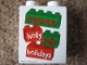 Part No: 4066pb357  Name: Duplo, Brick 1 x 2 x 2 with LEGOLAND holly jolly holidays Pattern