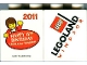 Part No: 4066pb392  Name: Duplo, Brick 1 x 2 x 2 with Happy 15th Birthday 2011 LegoLand Windsor Pattern
