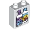 Part No: 4066pb606  Name: Duplo, Brick 1 x 2 x 2 with Two Bubble Bath Bottles Pattern