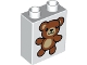 Lot ID: 379835023  Part No: 4066pb622  Name: Duplo, Brick 1 x 2 x 2 with Reddish Brown Teddy Bear Pattern