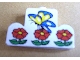 Part No: 4088pb02  Name: Brick, Modified 1 x 4 x 2 Center Stud Top with Butterfly and Flowers Pattern (Sticker) - Set 4165