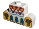 Part No: 4088px1  Name: Brick, Modified 1 x 4 x 2 Center Stud Top with Orient Arches, Minifigures Pattern