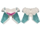 Minidoll Neckwear Armour with Glitter Trans-Blue Wings, 2 Bars