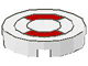 Lot ID: 275021006  Part No: 4150p07  Name: Tile, Round 2 x 2 with Red and White Life Preserver Pattern (Sticker) - Sets 2962 / 6479 / 6540 / 6541 / 6559 / 6598