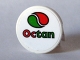Part No: 4150pb035  Name: Tile, Round 2 x 2 with Octan Logo Pattern (Sticker) - Set 10184