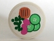 Part No: 4150pb055  Name: Tile, Round 2 x 2 with Hamburger, Peas, Cucumber Pattern (Sticker) - Set 5895