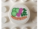 Part No: 4150pb059  Name: Tile, Round 2 x 2 with Hot Dog, Peas, Cucumber Pattern (Sticker) - Set 5895