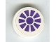 Part No: 4150pb079  Name: Tile, Round 2 x 2 with Dark Purple Fan / Radiating Sun Pattern (Sticker) - Set 7706