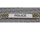 Part No: 4162pb001  Name: Tile 1 x 8 with 'POLICE' and Black and Yellow Danger Stripes Pattern (Sticker) - Set 6676