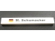 Part No: 4162pb043  Name: Tile 1 x 8 with German Flag and Black 'M. Schumacher' Pattern (Sticker) - Sets 8144-1 / 8672