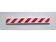 Part No: 4162pb097L  Name: Tile 1 x 8 with Red and White Danger Stripes Pattern Model Left Side (Sticker) - Set 60017