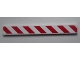 Part No: 4162pb097R  Name: Tile 1 x 8 with Red and White Danger Stripes Pattern Model Right Side (Sticker) - Set 60017