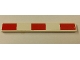 Part No: 4162pb152  Name: Tile 1 x 8 with Crossbar with 3 Red Rectangles Pattern (Sticker) - Set 7994