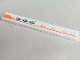 Part No: 4162pb160L  Name: Tile 1 x 8 with Orange Line and Mechanical Pattern Model Left Side (Sticker) - Set 7645