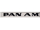 Part No: 4162pb337  Name: Tile 1 x 8 with Black 'PAN AM' Pattern