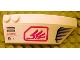 Part No: 41749pb006  Name: Wedge 8 x 3 x 2 Open Right with Red Quad Wing and Grille on White Background Pattern (Sticker) - Set 8106
