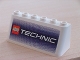 Part No: 4176pb03  Name: Windscreen 2 x 6 x 2 with LEGO TECHNIC Logo on Blue Background Pattern (Sticker) - Set 3409-1