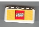 Part No: 4176pb10  Name: Windscreen 2 x 6 x 2 with LEGO Logo on Red and Yellow Background Pattern (Sticker)