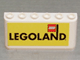 Lot ID: 206375494  Part No: 4176pb11  Name: Windscreen 2 x 6 x 2 with Black LEGOLAND Logo on Yellow Background Pattern (Sticker) - Sets 3409-1 / 3420-1 / 3420-2 / 3420-4 / 3421 / 3425-1