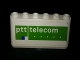 Lot ID: 181458380  Part No: 4176pb23  Name: Windscreen 2 x 6 x 2 with 'ptt telecom' on White and Green Background Pattern (Sticker) - Set 880002-2 (in Combination with Sets 3308 / 3309)