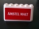 Part No: 4176pb31  Name: Windscreen 2 x 6 x 2 with 'AMSTEL MALT' on Red Background Pattern (Sticker) - Set 880002-2 (in Combination with Sets 3308 / 3309)