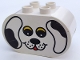 Part No: 4198pb07  Name: Duplo, Brick 2 x 4 x 2 Rounded Ends with Dog Face Type 1 (colored) Pattern