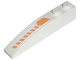 Part No: 42022pb14R  Name: Slope, Curved 6 x 1 with Orange Stripes Pattern Model Right (Sticker) - Set 7699
