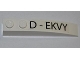 Part No: 42022pb23L  Name: Slope, Curved 6 x 1 with 'D-EKVY' Pattern Model Left Side (Sticker) - Set 7198