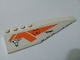 Part No: 42060pb28  Name: Wedge 12 x 3 Right with '7692', Hatch, Bulls Head and Orange Stripes Pattern (Sticker) - Set 7692