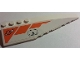 Part No: 42060pb35  Name: Wedge 12 x 3 Right with Modified Classic Space Logo, Orange Lines and Hatch Pattern (Sticker) - Set 7690