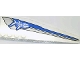 Part No: 42061pb02  Name: Wedge 12 x 3 Left with Shark Skeleton and Blue/Silver Stripes Pattern