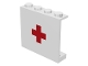 Part No: 4215ap66  Name: Panel 1 x 4 x 3 - Solid Studs with Red Cross Pattern