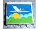 Part No: 4215apb08  Name: Panel 1 x 4 x 3 - Solid Studs with Airplane above Sun & Clouds Pattern (Sticker) - Set 1772