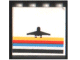 Lot ID: 263974178  Part No: 4215pb005  Name: Panel 1 x 4 x 3 with Black Airplane and Multicolor Stripes Pattern (Sticker) - Set 6440